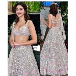 Ananya pandey stone embedded floral lehenga choli